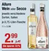 V Markt Allure Wein Oder Secco Angebot