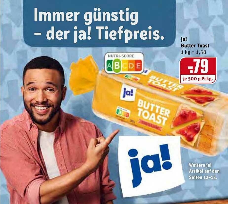 Ja! Butter Toast Angebot bei REWE