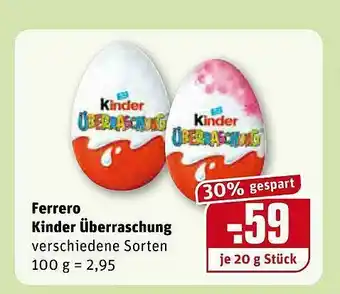 REWE Ferrero Kinder überraschung Angebot