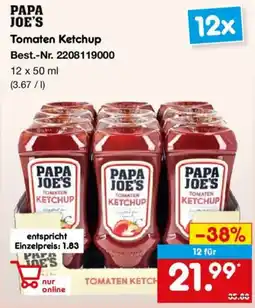 Netto Marken-Discount PAPA JOE'S Tomaten Ketchup Angebot
