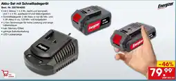 Netto Marken-Discount Energizer Akku-Set mit Schnellladegerät Angebot