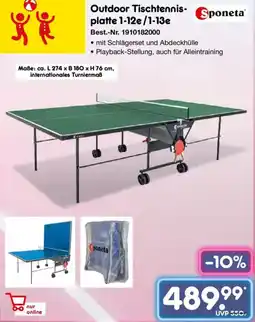 Netto Marken-Discount Sponeta Outdoor Tischtennisplatte 1-12e/1-13e Angebot