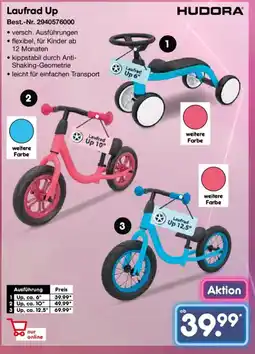 Netto Marken-Discount HUDORA Laufrad Up - Up 6" Angebot