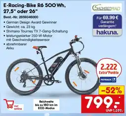 Netto Marken-Discount SACHSENRAD E-Racing-Bike R6 500 Wh, 27.5" o. 26" Angebot
