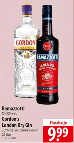 Famila Nord Ost Ramazzotti, Gordon's London Dry Gin Angebot