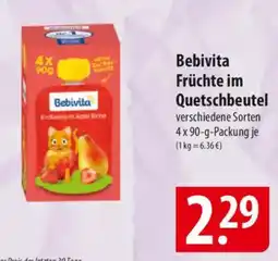 Famila Nord Ost Bebivita Früchte im Quetschbeutel Angebot