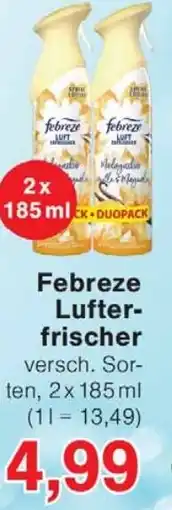 Wiglo Wunderland Febreze Lufter frischer Angebot