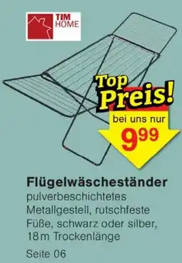 Wiglo Wunderland TIM HOME Flügelwäscheständer Angebot