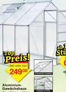 Jawoll Aluminium Gewächshaus Grundfläche 4,75m², Angebot