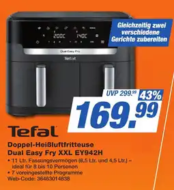 K+B Expert Tefal Doppel-Heißluftfritteuse Dual Easy Fry XXL EY942H Angebot