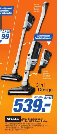 K+B Expert Miele Akku Staubsauger Triflex HX2 Blue Pulse Angebot