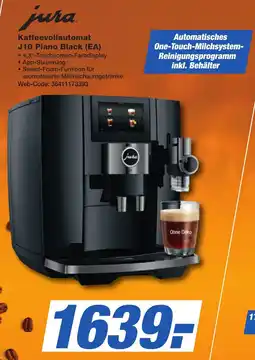 K+B Expert jura Kaffeevollautomat J10 Piano Black (EA) Angebot