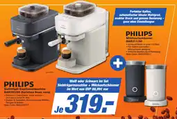 K+B Expert PHILIPS Siebträger-Espressomaschine BAR320/60 Baristina Bean swap + Milchaufschäumer BAR311/60 Angebot