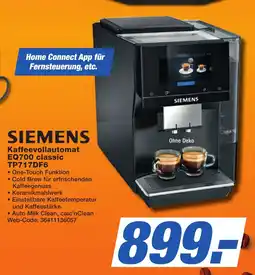 K+B Expert SIEMENS Kaffeevollautomat EQ700 classic TP717DF6 Angebot