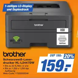 K+B Expert brother Schwarzweiß-Laserdrucker HL-L2447DW Angebot