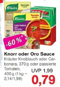 Jawoll Knorr oder Oro Sauce Angebot