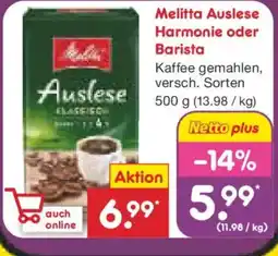 Netto Marken-Discount Melitta Auslese Harmonie oder Barista Angebot