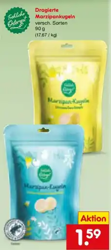 Netto Marken-Discount Fröhliche Osterzeit Dragierte Marzipankugeln Angebot