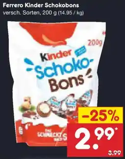 Netto Marken-Discount Ferrero Kinder Schokobons Angebot