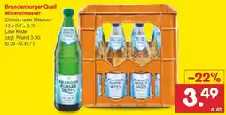 Netto Marken-Discount Brandenburger Quell Mineralwasser Angebot
