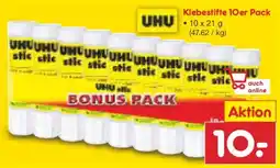 Netto Marken-Discount UHU Klebestifte 10er Pack Angebot