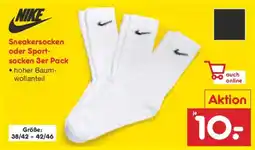 Netto Marken-Discount NIKE Sneakersocken oder Sport- socken 3er Pack Angebot
