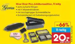 Netto Marken-Discount Genius Nicer Dicer Plus Jubiläumsedition, 11-teilig Angebot
