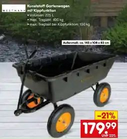 Netto Marken-Discount WESTMANN Kunststoff Gartenwagen mit Kippfunktion Angebot