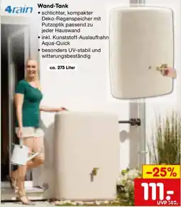 Netto Marken-Discount 4rain Wand Tank Angebot