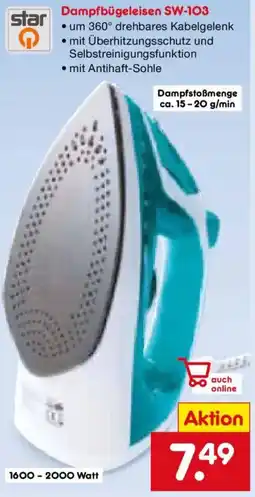 Netto Marken-Discount star Dampfbügeleisen SW-103 Angebot