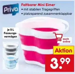 Netto Marken-Discount Priva Faltbarer Mini Eimer Angebot