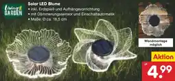 Netto Marken-Discount Livinge GARDEN Solar LED Blume Angebot