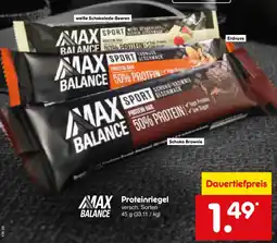 Netto Marken-Discount MAX BALANCE Proteinriegel Angebot