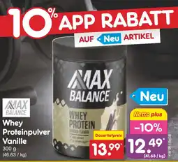 Netto Marken-Discount MAX BALANCE Whey Proteinpulver Vanille Angebot