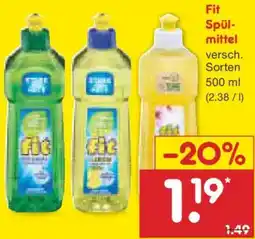 Netto Marken-Discount Fit Spülmittel Angebot