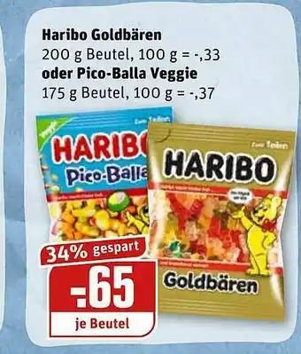 REWE Kaufpark Haribo Goldbären Oder Pico Balla Veggie Angebot