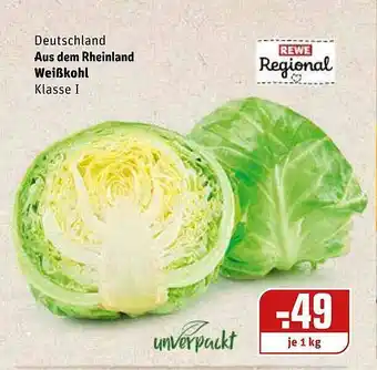 REWE Kaufpark Unverpackt Deutschland Aus Dem Rheinland Weißkohl Angebot