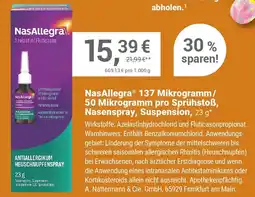 Alliance Healthcare NasAllegra 137 Mikrogramm/ 50 Mikrogramm pro Sprühstoss, Nasenspray, Suspension Angebot