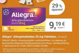 Alliance Healthcare Allegra Allergietabletten 20 mg Tabletten, Angebot