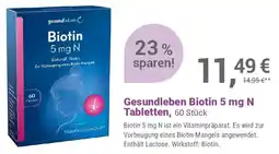 Alliance Healthcare Gesundleben Biotin 5 mg N Tabletten Angebot