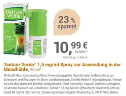 Alliance Healthcare Tantum Verde 1,5 mg/ml Spray zur Anwendung in der Mundhöhle Angebot