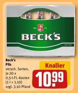 REWE Beck's Pils Angebot