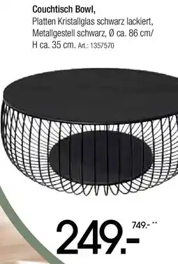 Zurbrüggen Novel Couchtisch Bowl Angebot