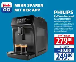 Famila Nord Ost PHILIPS Kaffeevollautomat Series 1200 EP1220/00 Angebot