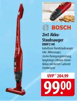 Famila Nord Ost BOSCH 2in1 Akku- Staubsauger BBHF214R Angebot