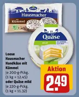 REWE Loose Hausmacher Handkäse mit Kümmel oder Quäse mild Angebot
