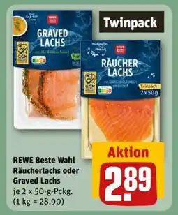 REWE REWE Beste Wahl Räucherlachs oder Graved Lachs Angebot