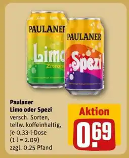 REWE PAULANER Limo oder Spezi Angebot