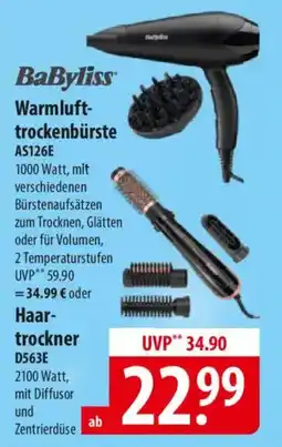 Famila Nord Ost BaByliss Warmlufttrockenbürste AS126E Angebot