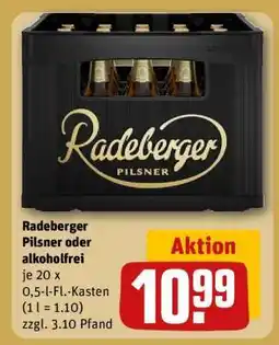 REWE RADEBERGER Pilsner oder Alkoholfrei Angebot